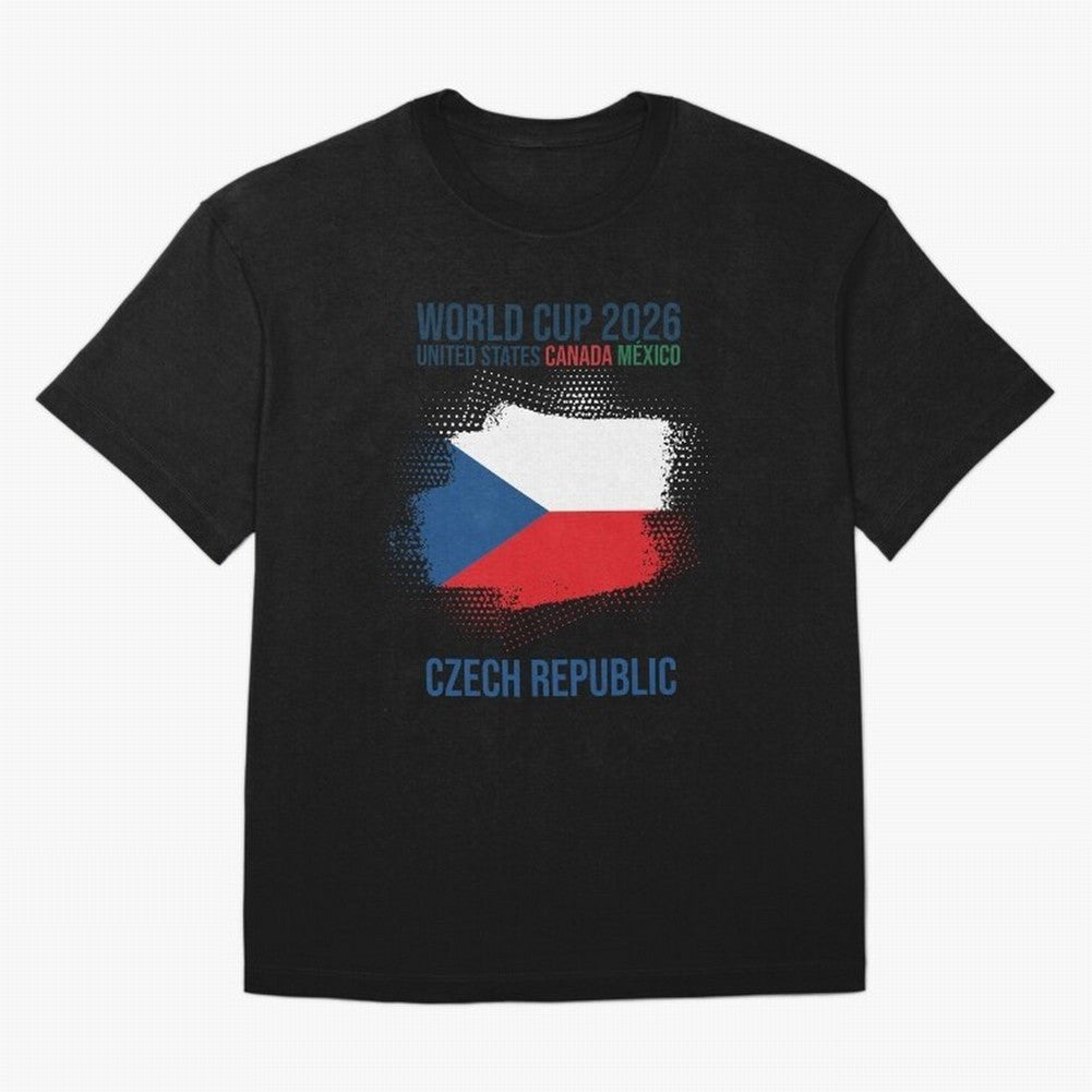 Czech Republic WORLD CUP 2026 Oversized T-Shirt Turn Up for the FIFA World Cup 2026 Journey through CR7 and Messi Highlights, Portugal Pride, Classic Soccer Heritage, Championship Pressure, Fan Loyalty and International Pride; Great for Supporters