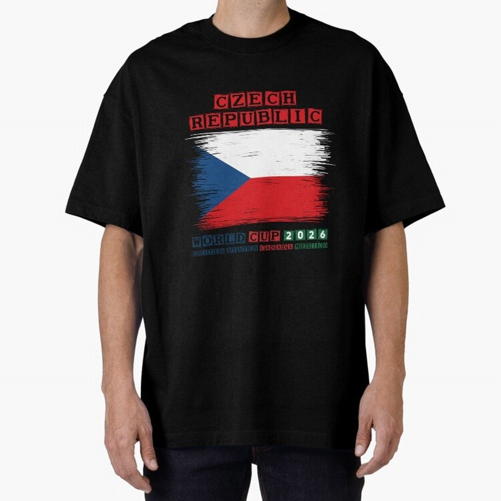 Czech Republic WORLD CUP 2026 Oversized T-Shirt Showcase FIFA World Cup 2026 Inspired by Messi and Cristiano Ronaldo, Netherlands Energy, Supporter Pride, Iconic Celebrations, Legendary Names and Global Match Day Energy; Created for Match Day