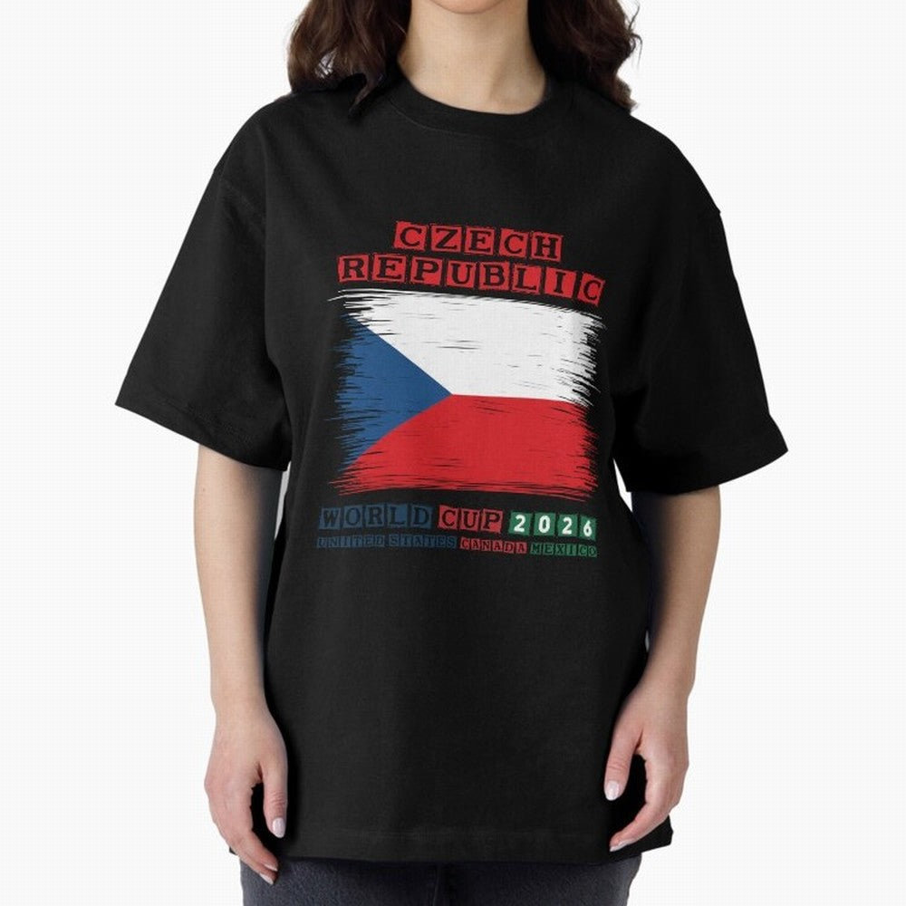Czech Republic WORLD CUP 2026 Oversized T-Shirt Showcase FIFA World Cup 2026 Inspired by Messi and Cristiano Ronaldo, Netherlands Energy, Supporter Pride, Iconic Celebrations, Legendary Names and Global Match Day Energy; Created for Match Day