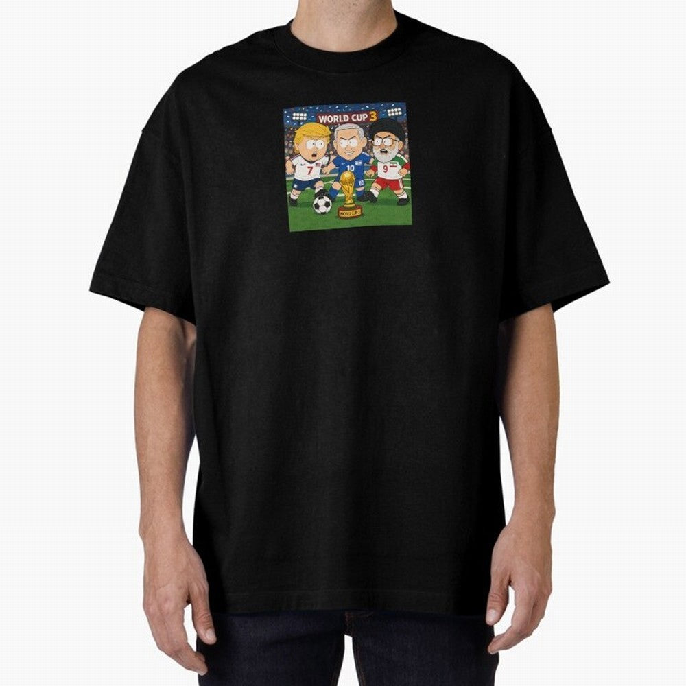 WORLD CUP 3 Oversized T-Shirt Mark FIFA World Cup 2026 USA Canada Mexico Connected to Neymar, Haaland and Cristiano Ronaldo, Spain and Netherlands Energy, Soccer Culture, Superstar Moments, National Team Dreams and Competitive Fire; Perfect for