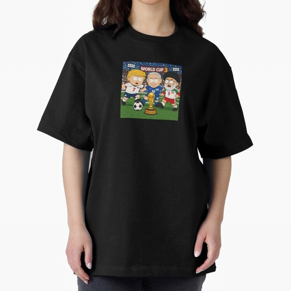 WORLD CUP 3 Oversized T-Shirt Mark FIFA World Cup 2026 USA Canada Mexico Connected to Neymar, Haaland and Cristiano Ronaldo, Spain and Netherlands Energy, Soccer Culture, Superstar Moments, National Team Dreams and Competitive Fire; Perfect for
