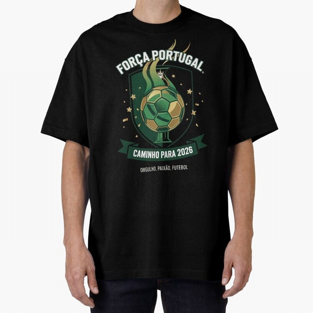 Portugal World Cup 2026 Fan Art Oversized T-Shirt Discover Match Day Hype around FIFA World Cup 2026 USA Canada Mexico, Neymar, Germany, Soccer Culture, Superstar Moments, National Team Dreams and Competitive Fire; Ideal for Passionate Fans Who