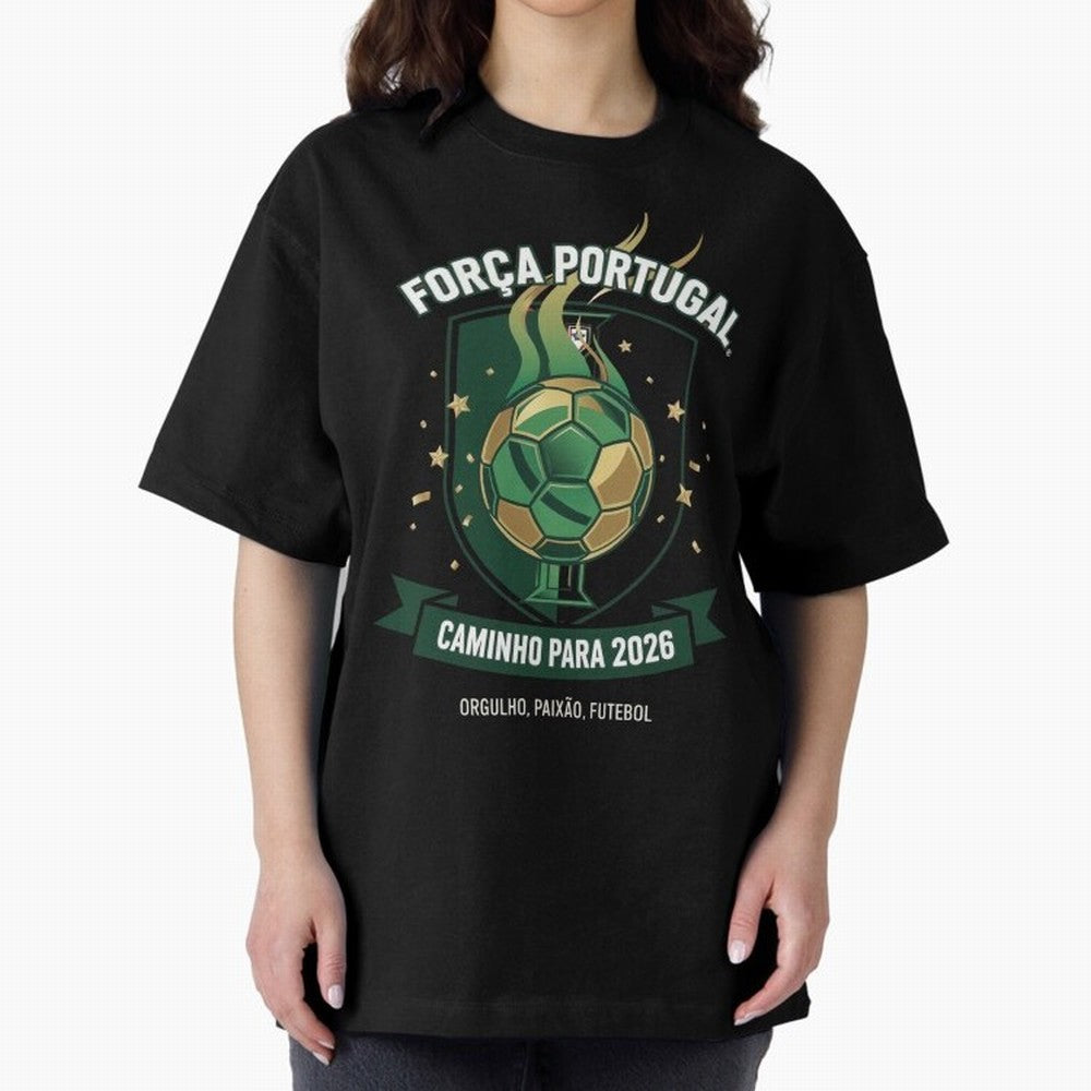 Portugal World Cup 2026 Fan Art Oversized T-Shirt Discover Match Day Hype around FIFA World Cup 2026 USA Canada Mexico, Neymar, Germany, Soccer Culture, Superstar Moments, National Team Dreams and Competitive Fire; Ideal for Passionate Fans Who
