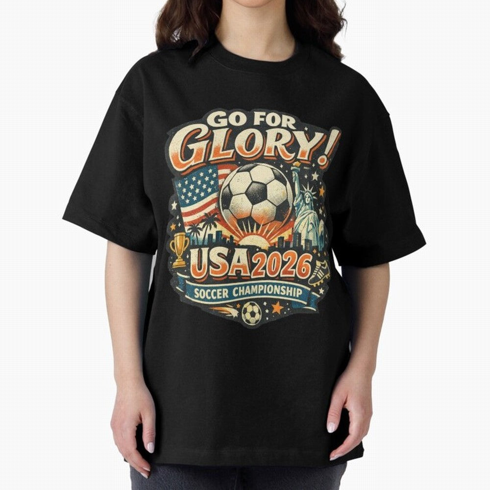 Soccer USA Oversized T-Shirt Enjoy the Biggest Football Party of FIFA World Cup 2026 Group Stage Made for Haaland, Netherlands Energy, Stadium Memories, Football Loyalty, International Chants and Championship Tradition; Created for Match Day
