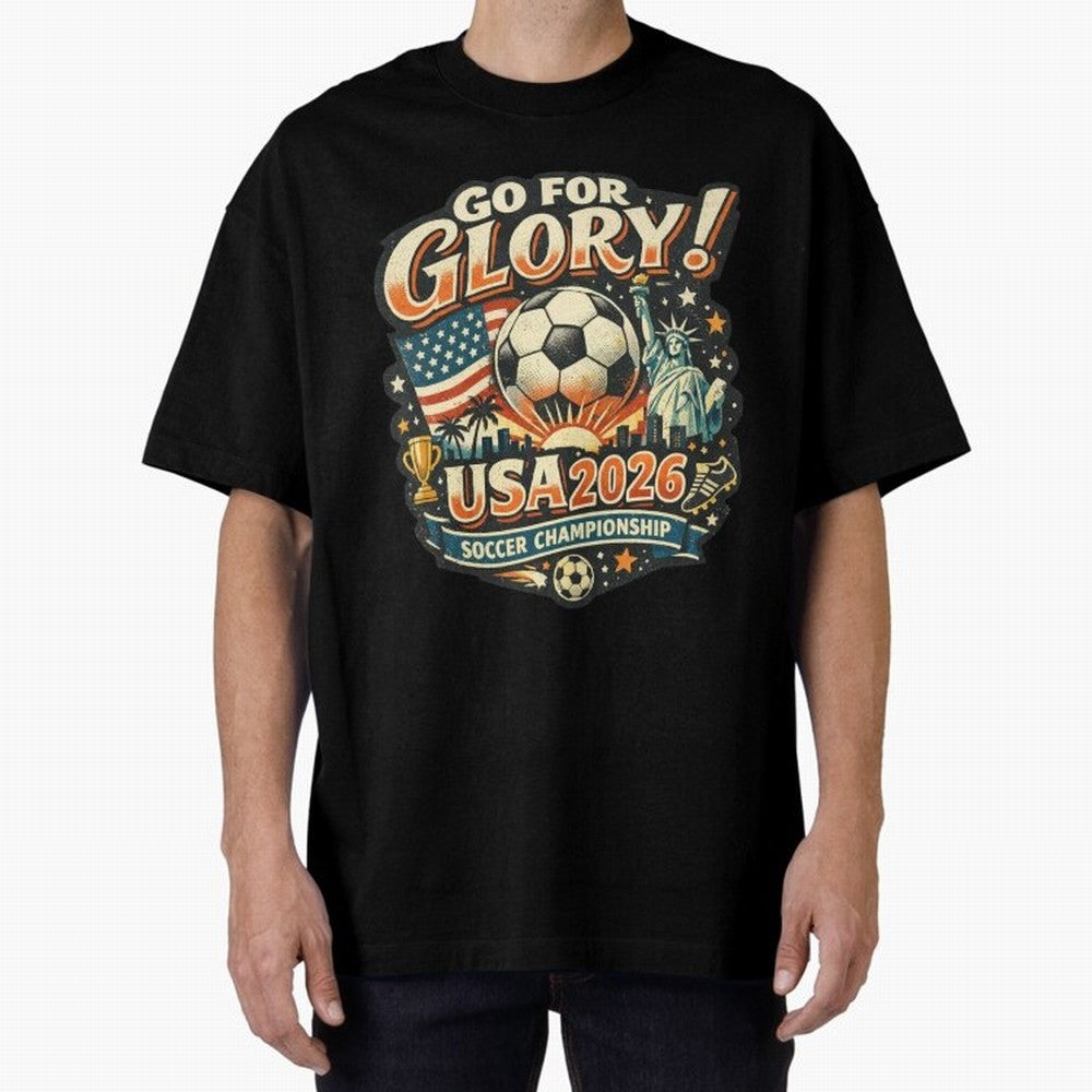 Soccer USA Oversized T-Shirt Enjoy the Biggest Football Party of FIFA World Cup 2026 Group Stage Made for Haaland, Netherlands Energy, Stadium Memories, Football Loyalty, International Chants and Championship Tradition; Created for Match Day