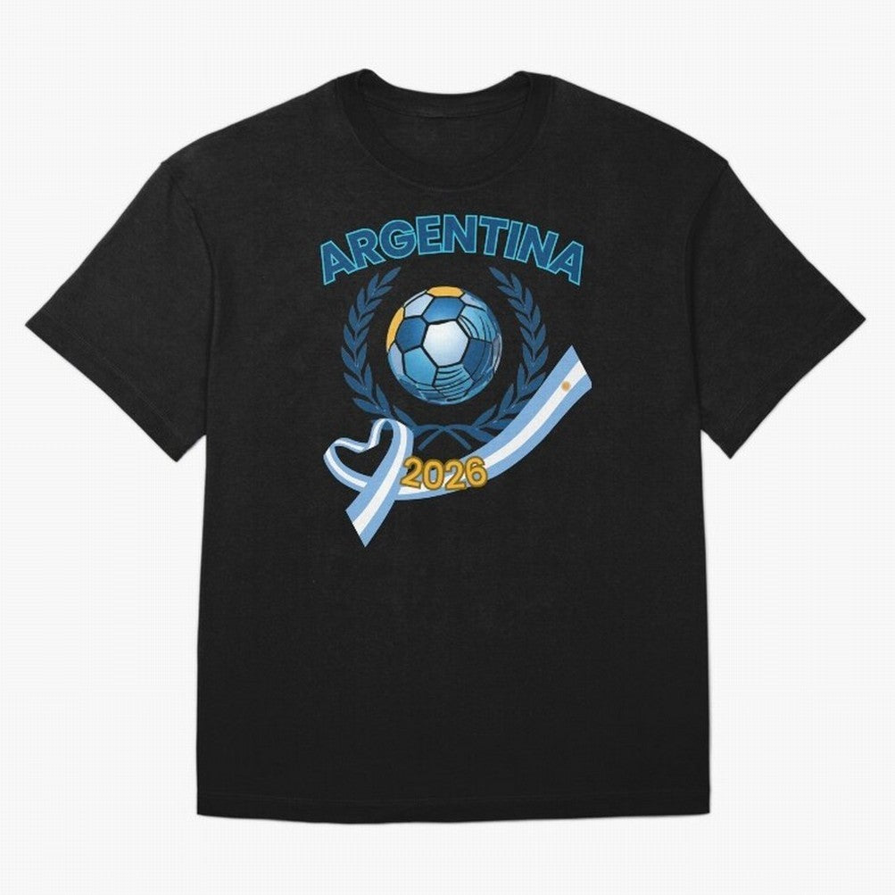 Argentina 2026 Oversized T-Shirt Feel the Heartbeat of FIFA World Cup 2026 Group Stage Spirit, Highlighting Argentina and Brazil, CR7, Sports Nostalgia, International Competition, Famous Players and Unforgettable Victories; Perfect for People Who