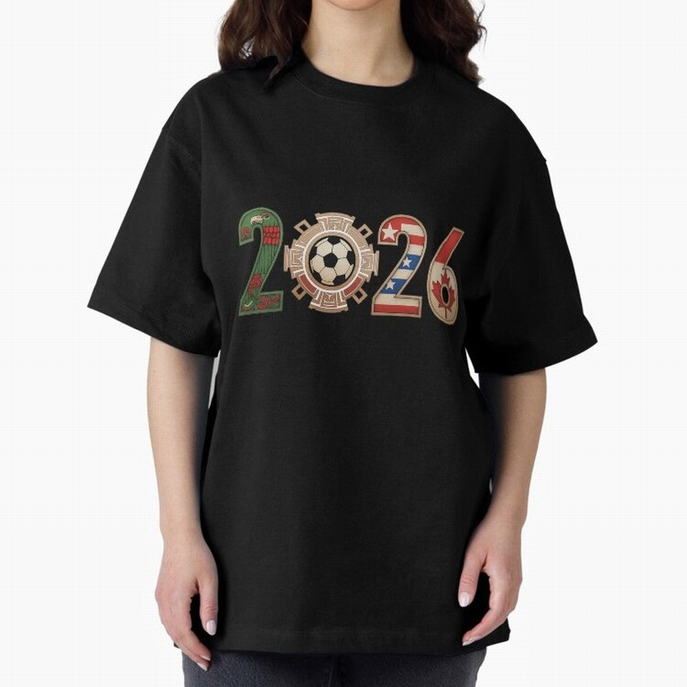 2026 Oversized T-Shirt Bring Retro Soccer Energy to the FIFA World Cup 2026 Journey through Messi, Neymar and Mbappe Highlights, Argentina and Brazil Pride, Fan Favorite Moments, National Team Passion, Big Match Drama and Soccer History; Perfect