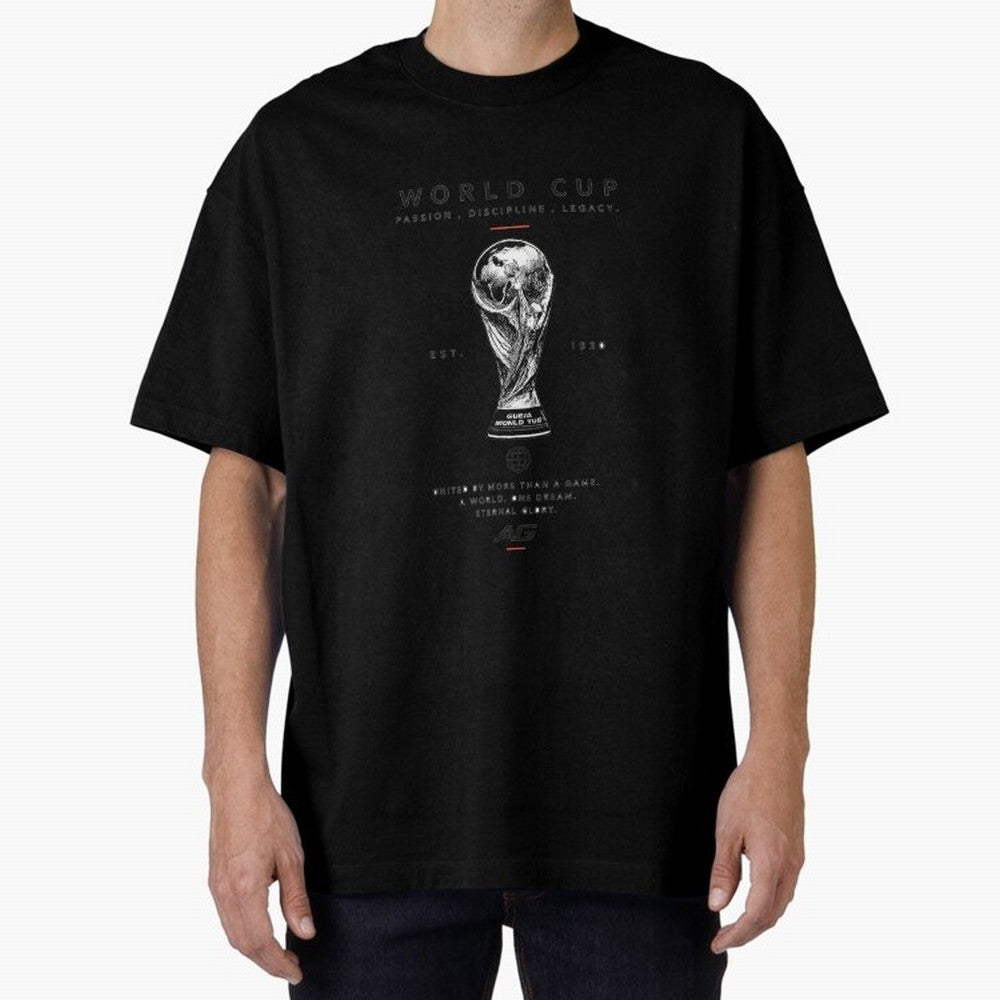 World Cup Football Streetwear Design Oversized T-Shirt Share the Excitement of the FIFA World Cup 2026 USA Canada Mexico Journey through CR7 Highlights, Argentina and Brazil Pride, Vintage Soccer Flavor, Modern Football Stars, National Flags and