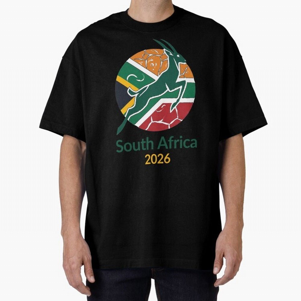 South Africa 2026 Oversized T-Shirt Bring Stadium Energy to FIFA World Cup 2026 Group Stage Spirit, with Argentina, France and Brazil, Messi, Neymar and Mbappe, Champion Mindset, Group Stage Buzz, Knockout Tension and Passionate Fan Culture;