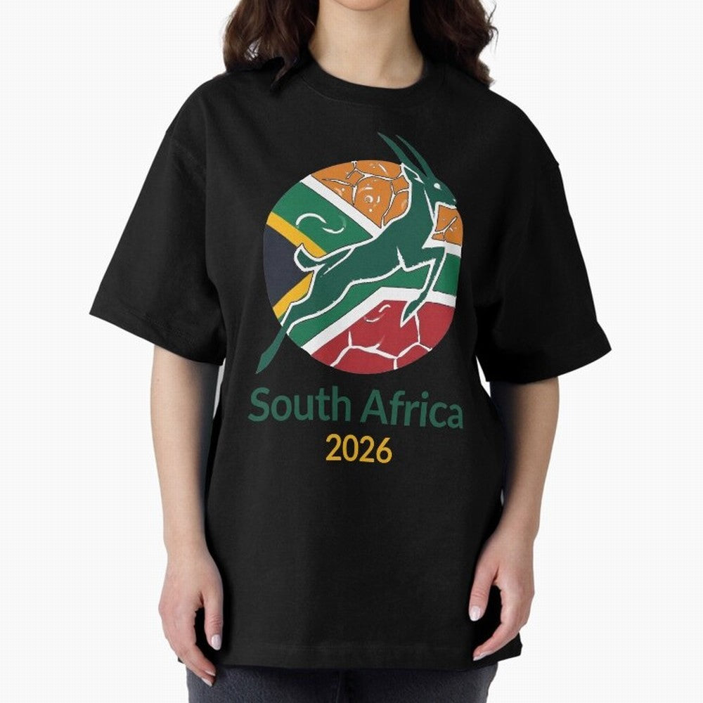 South Africa 2026 Oversized T-Shirt Bring Stadium Energy to FIFA World Cup 2026 Group Stage Spirit, with Argentina, France and Brazil, Messi, Neymar and Mbappe, Champion Mindset, Group Stage Buzz, Knockout Tension and Passionate Fan Culture;