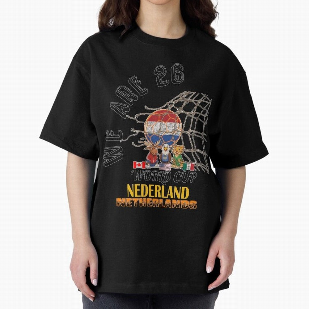 World cup 26 - Netherlands Oversized T-Shirt Showcase FIFA World Cup 2026 for Fans of Haaland and Portugal, Spain and Germany, Bringing Match Day Excitement, Supporter Culture, Golden Goals and Global Football Passion; Perfect for Fans, Collectors,