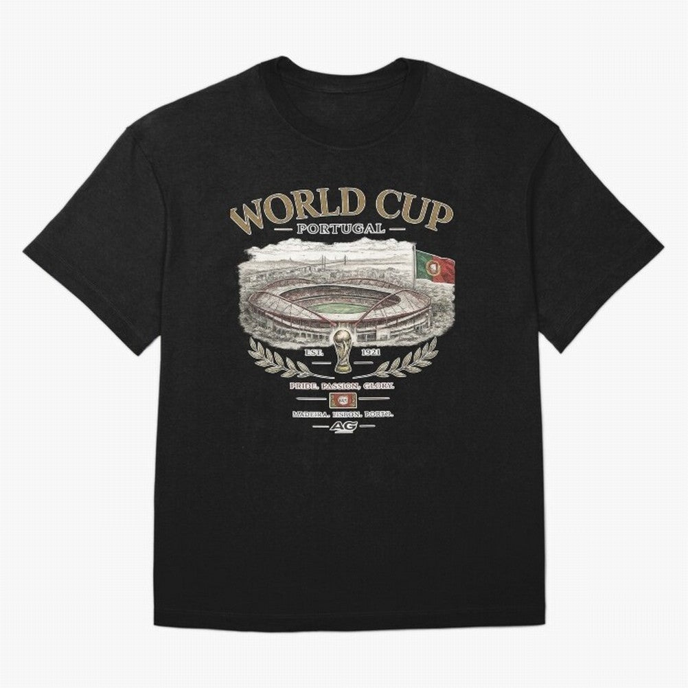 Portugal World Cup Estadio Da Luz Oversized T-Shirt Bring Supporter Culture to Match Day Hype around FIFA World Cup 2026 USA Canada Mexico, Neymar, Haaland and Cristiano Ronaldo, France, Classic Soccer Heritage, Championship Pressure, Fan Loyalty