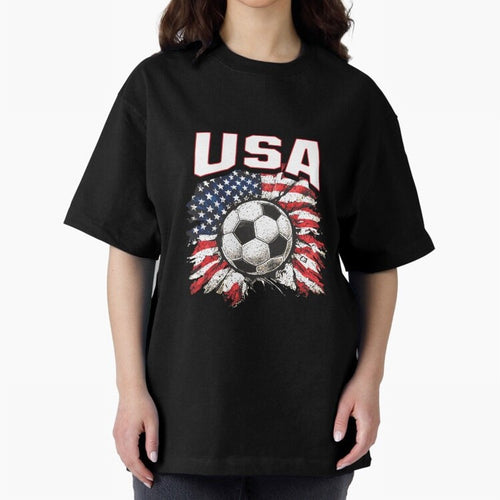 2026 Cup Flag Soccer Pride Fun Family USA Oversized T-Shirt Join Supporters Worldwide for FIFA World Cup 2026 USA Canada Mexico Connected to Cristiano Ronaldo, Spain and Netherlands Energy, Football Festival Excitement, Trophy Ambitions, Country