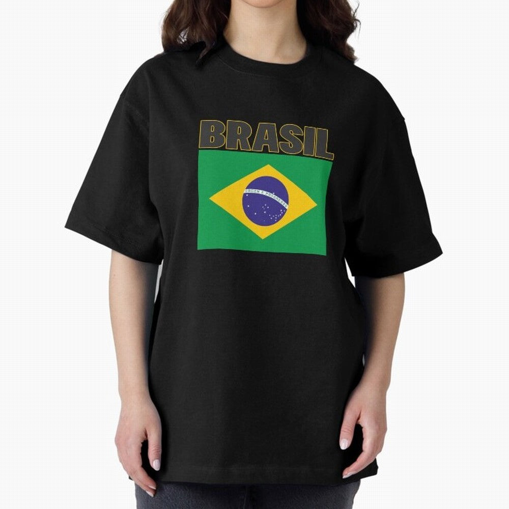 Brasil Flag Oversized T-Shirt Bring Home Global Football Passion for FIFA World Cup 2026 Group Stage, with Mbappe and Neymar, England, France and Netherlands, Stadium Chants, National Pride, Trophy Dreams and Unforgettable Football Memories;