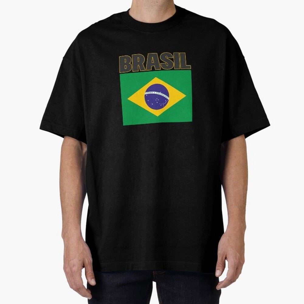 Brasil Flag Oversized T-Shirt Bring Home Global Football Passion for FIFA World Cup 2026 Group Stage, with Mbappe and Neymar, England, France and Netherlands, Stadium Chants, National Pride, Trophy Dreams and Unforgettable Football Memories;