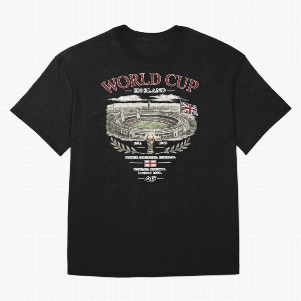 England World Cup Wembley Streetwear Oversized T-Shirt Get Ready for FIFA World Cup 2026 Filled with Mbappe and Neymar, England Energy, Tournament Hype, Historic Matchups, Family Viewing Parties and Global Sports Pride; Perfect for Supporters Who