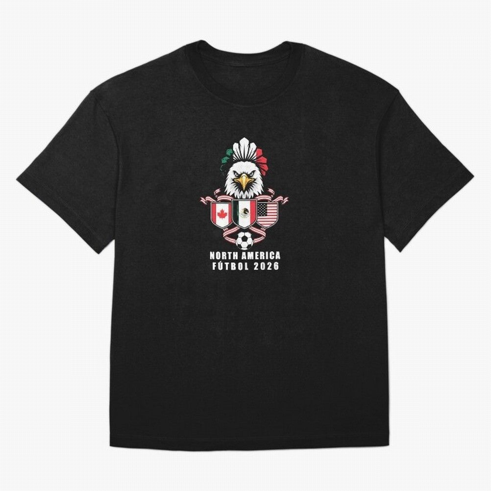North America Football Spirit 2026 T-Shirt_82768088 Oversized T-Shirt Cheer for FIFA World Cup 2026 USA Canada Mexico Spirit, Celebrating England and Germany, Mbappe, Soccer Culture, Superstar Moments, National Team Dreams and Competitive Fire;