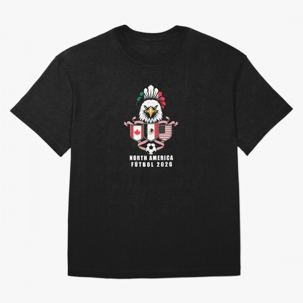 North America Football Spirit 2026 T-Shirt_82768088 Oversized T-Shirt Make Every Kick Count in Global Football Passion for FIFA World Cup 2026, Filled with Mbappe and Neymar, Portugal, Spain and Germany, Global Supporter Spirit, Legendary Goals,