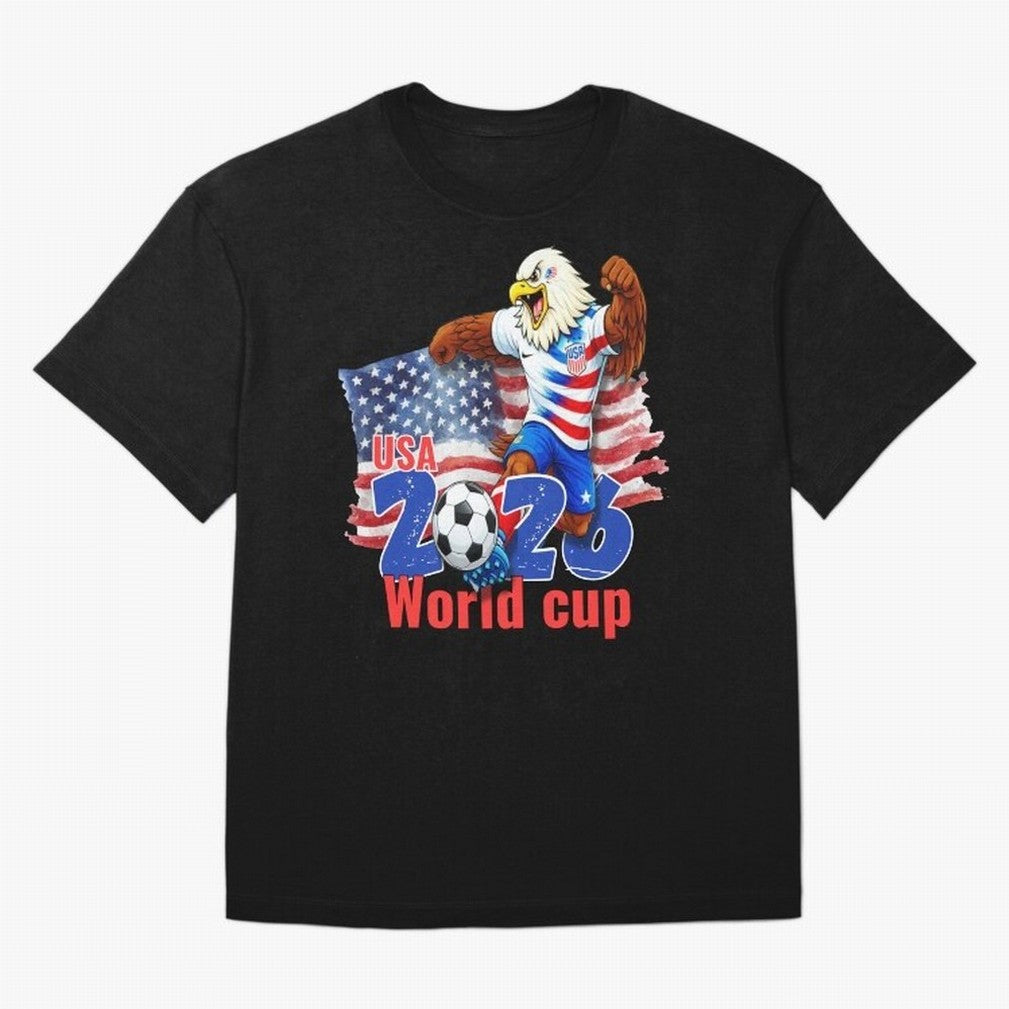 USA 2026 WORLD CUP Oversized T-Shirt Show Fan Pride Across the FIFA World Cup 2026 Journey through Haaland and Mbappe Highlights, Portugal Pride, Champion Mindset, Group Stage Buzz, Knockout Tension and Passionate Fan Culture; Perfect for Fans,