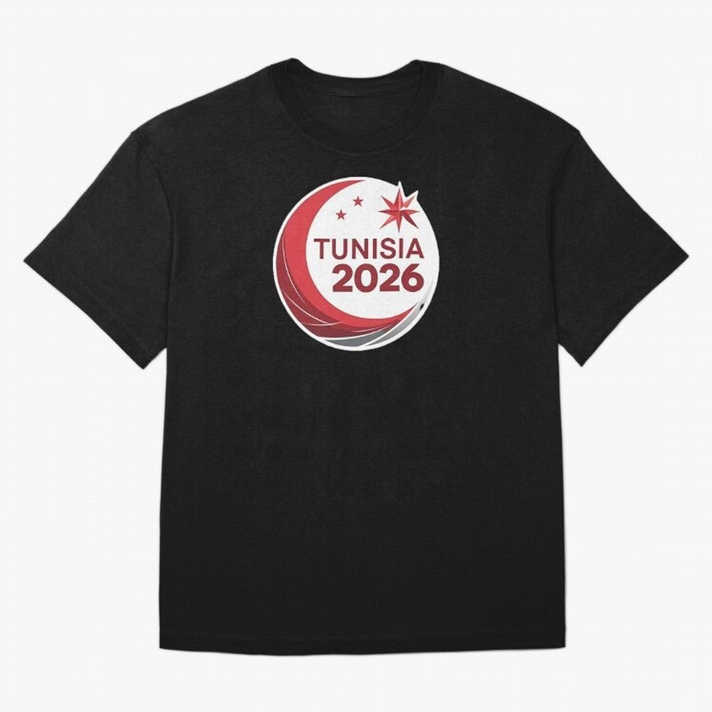 Tunisia 2026 Oversized T-Shirt Show Love for Legendary Goals in Match Day Hype around FIFA World Cup 2026 Group Stage, Messi and Cristiano Ronaldo, England, France and Netherlands, Sports Nostalgia, International Competition, Famous Players and