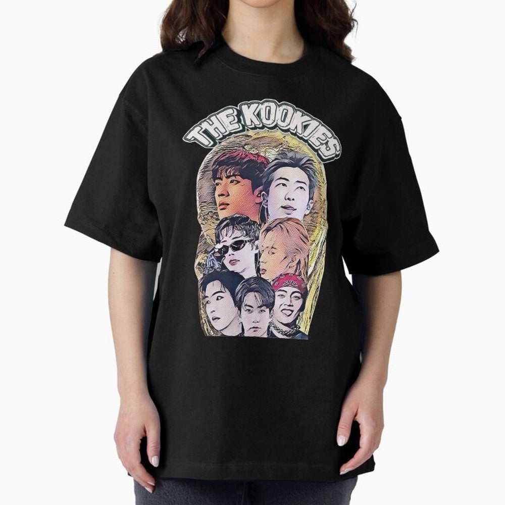 The Kookies - BTS Design Oversized T-Shirt Stand Proud for FIFA World Cup 2026 Made for Messi and Cristiano Ronaldo, Brazil Energy, Goal Celebration Energy, Supporter Heritage, Football Icons and Worldwide Tournament Joy; Made for Die Hard