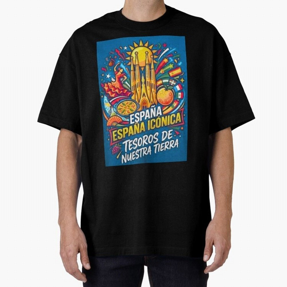 Spain Oversized T-Shirt Join the Countdown to FIFA World Cup 2026 Group Stage Spirit, with Brazil, Messi, Neymar and Mbappe, Retro Football Energy, Iconic Rivalries, Trophy Chase Drama and Stadium Atmosphere; Built for Supporters Chasing Trophy