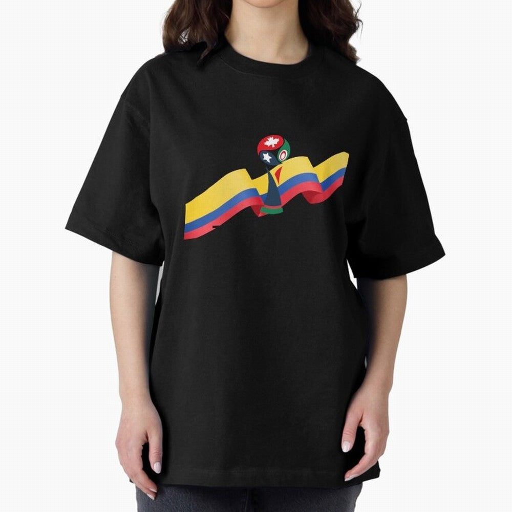 World Cup 2026 Team Colombia Oversized T-Shirt Celebrate Football Dreams Across FIFA World Cup 2026 Group Stage Connected to CR7, Portugal, Spain and Germany Energy, Global Supporter Spirit, Legendary Goals, National Colors and Tournament