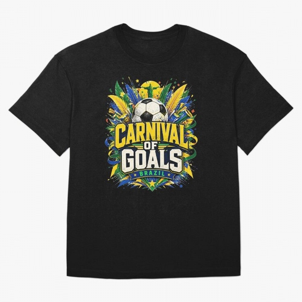 Carnival of Goals Brazil World Cup 2026 tshirt Oversized T-Shirt Celebrate Soccer Greatness during FIFA World Cup 2026 Group Stage Spirit, Inspired by Netherlands, Neymar, Champion Mindset, Group Stage Buzz, Knockout Tension and Passionate Fan