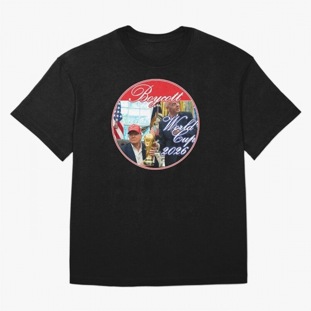 Boycott World Cup 2026 Oversized T-Shirt Upgrade Match Day Hype around FIFA World Cup 2026 USA Canada Mexico, Messi, CR7 and Mbappe, Spain, Stadium Memories, Football Loyalty, International Chants and Championship Tradition; Made for Die Hard