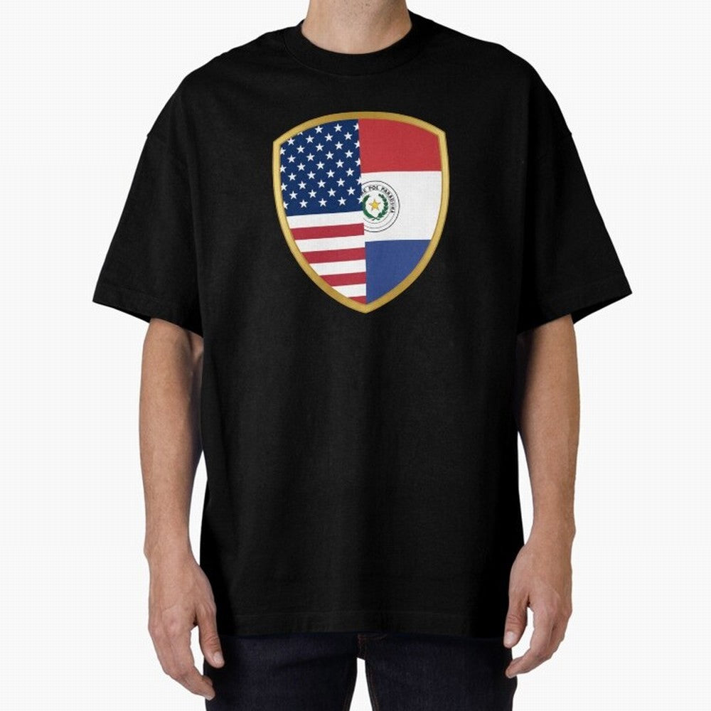 FIFA World Cup -USA v Paraguay Oversized T-Shirt Live the Energy of FIFA World Cup 2026 Group Stage Spirit, Celebrating Argentina and Brazil, Messi, CR7 and Mbappe, Vintage Soccer Flavor, Modern Football Stars, National Flags and Final Night
