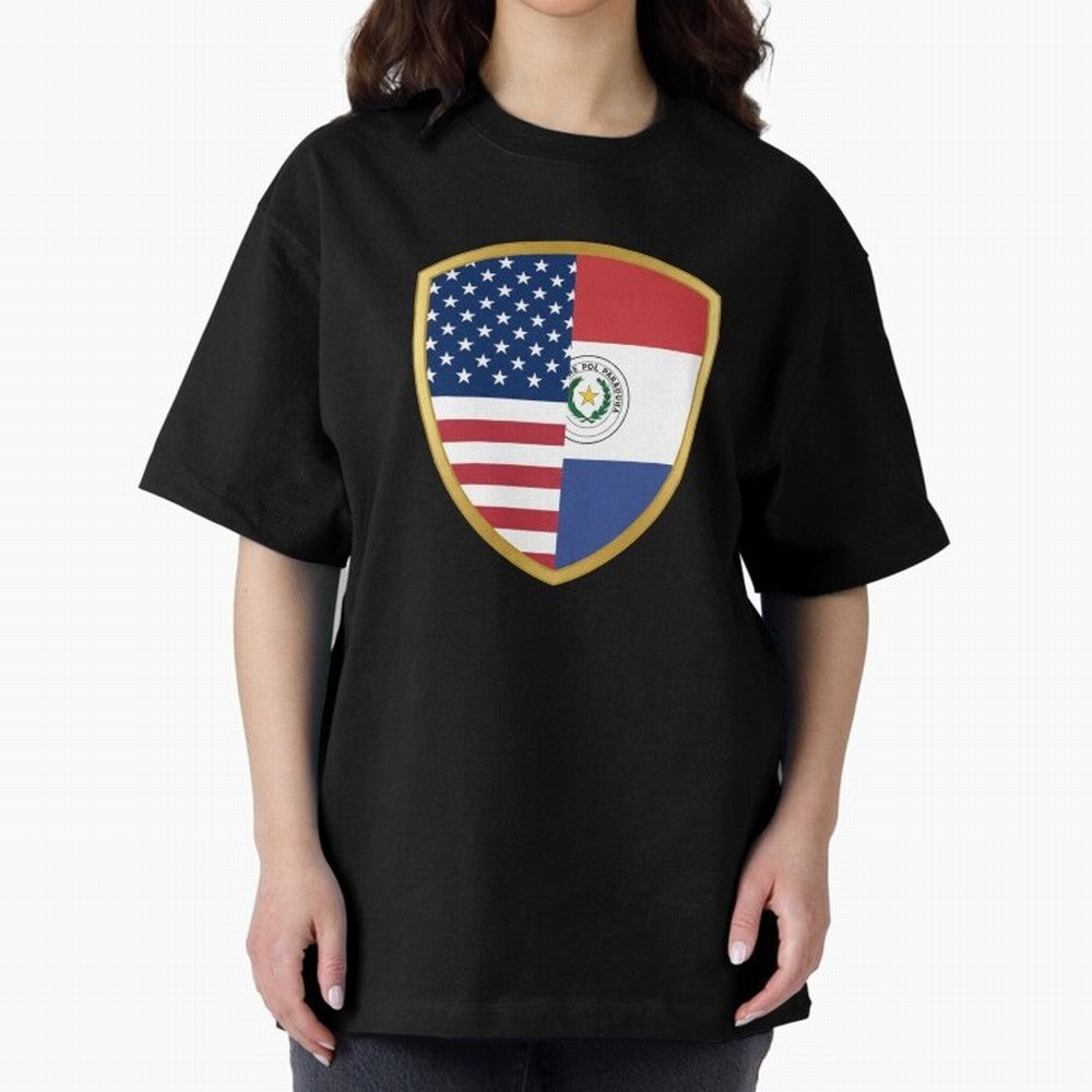 FIFA World Cup -USA v Paraguay Oversized T-Shirt Live the Energy of FIFA World Cup 2026 Group Stage Spirit, Celebrating Argentina and Brazil, Messi, CR7 and Mbappe, Vintage Soccer Flavor, Modern Football Stars, National Flags and Final Night