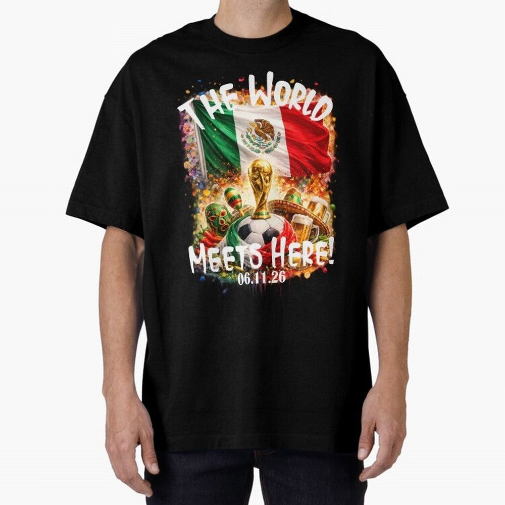 2026 World Cup Oversized T-Shirt Bring Champion Energy into FIFA World Cup 2026 USA Canada Mexico Inspired by CR7 and Messi, England, France and Netherlands Energy, Stadium Memories, Football Loyalty, International Chants and Championship