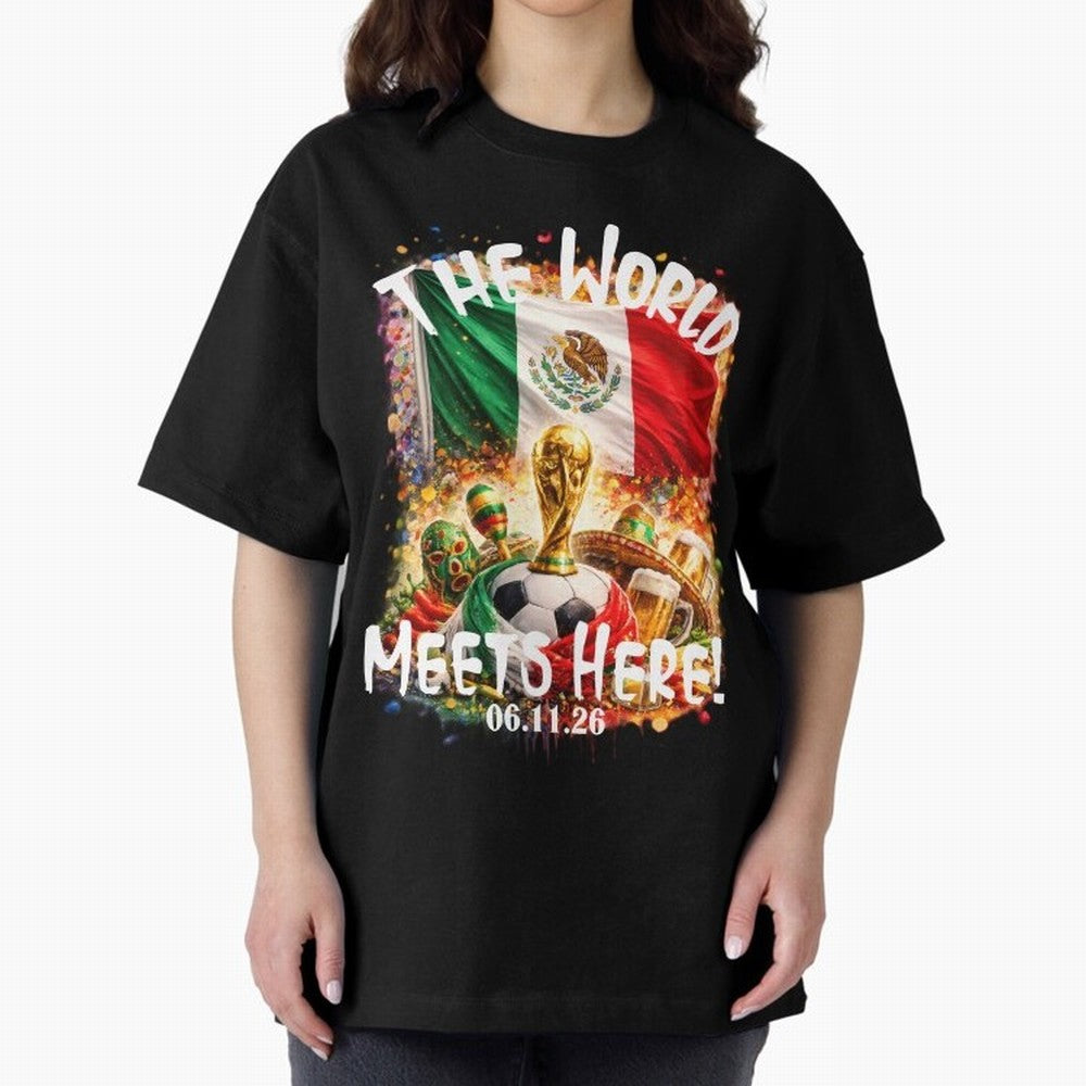2026 World Cup Oversized T-Shirt Bring Champion Energy into FIFA World Cup 2026 USA Canada Mexico Inspired by CR7 and Messi, England, France and Netherlands Energy, Stadium Memories, Football Loyalty, International Chants and Championship