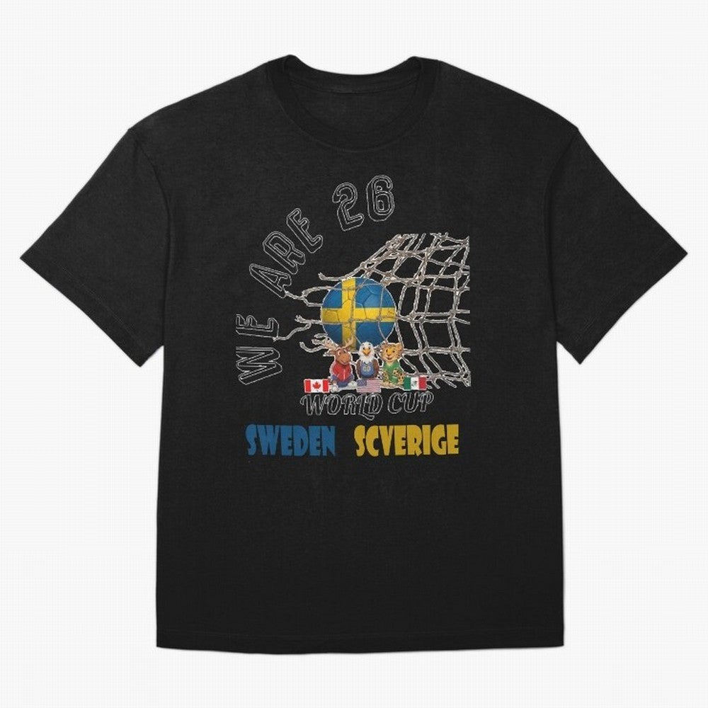 World cup 26 - Sweden Oversized T-Shirt Keep the Match Day Mood of Global Football Passion for FIFA World Cup 2026 Group Stage, Centered on Haaland, Spain, Classic Soccer Heritage, Championship Pressure, Fan Loyalty and International Pride; Ideal
