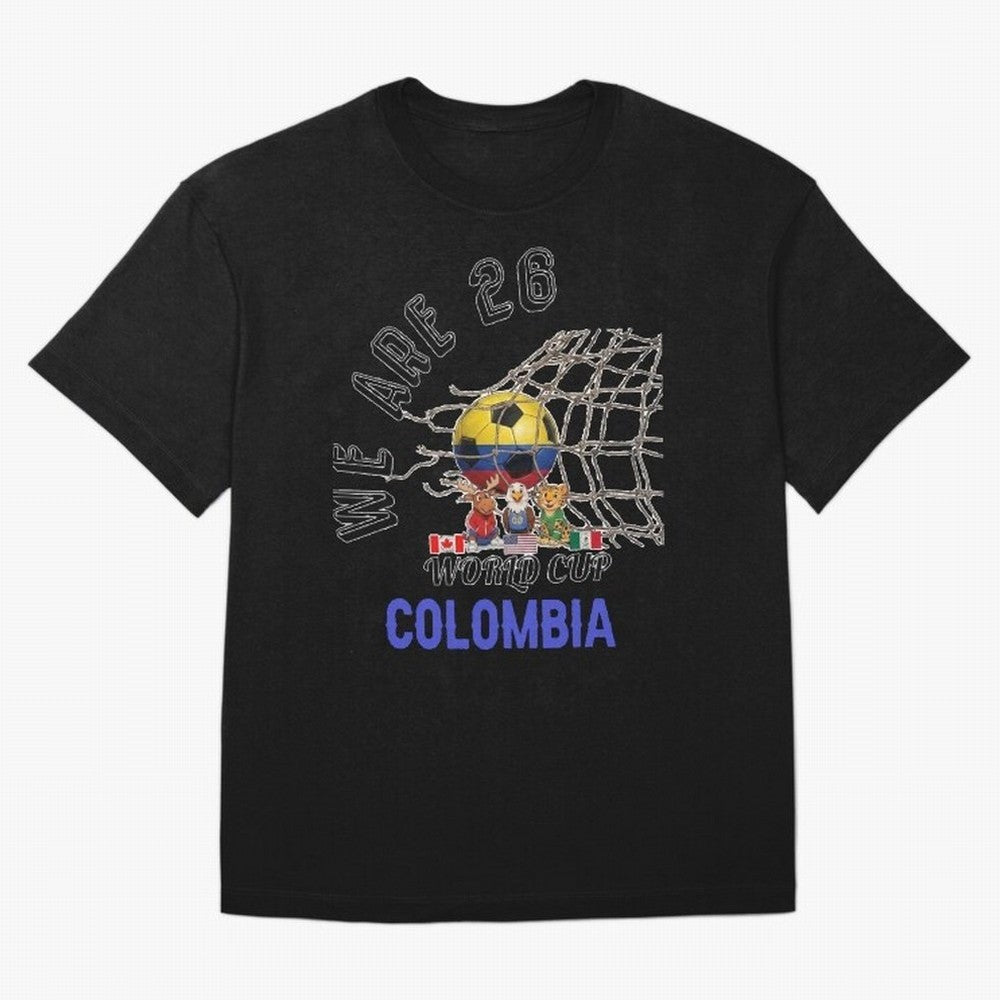 World cup 26 - Colombia Oversized T-Shirt Show Up for the Glory of FIFA World Cup 2026 USA Canada Mexico Spirit, Connected to Germany, Messi, CR7 and Mbappe, Sports Nostalgia, International Competition, Famous Players and Unforgettable Victories;