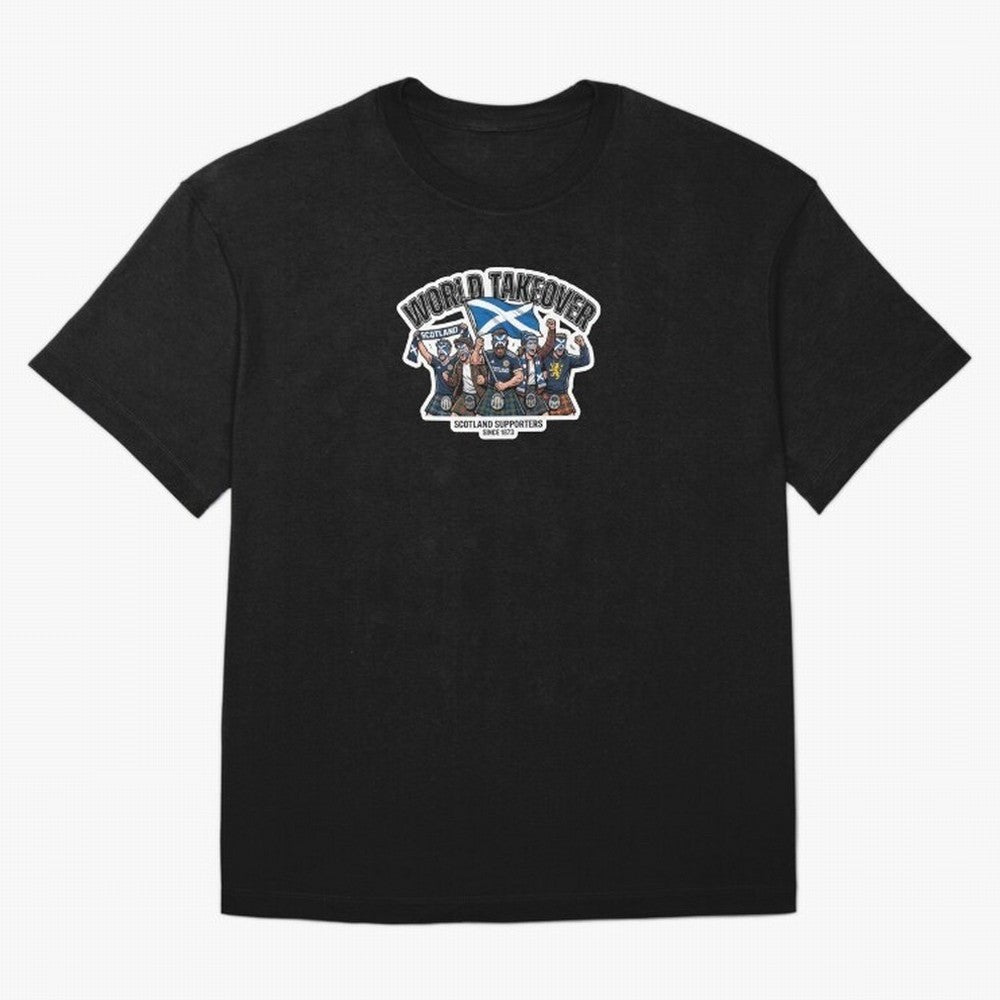 Scotland Soccer Fans Tartan Power Sticker 2026 Football Supporters Oversized T-Shirt Spotlight FIFA World Cup 2026 Group Stage for Fans of Mbappe and Portugal, Bringing Stadium Memories, Football Loyalty, International Chants and Championship