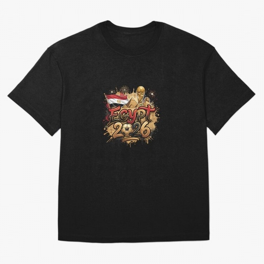 Egypt World Cup 2026 Football Legacy Oversized T-Shirt Stand Proud for the FIFA World Cup 2026 USA Canada Mexico Journey through CR7 and Messi Highlights, England, France and Netherlands Pride, Worldwide Fan Energy, Dramatic Goals, Stadium Lights
