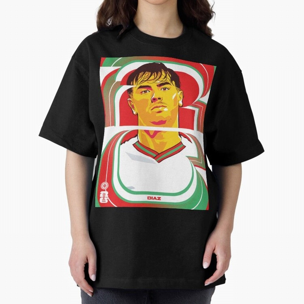 World Cup 2026 Soccer Celebration: United Football Fan Art Oversized T-Shirt Show Match Day Excitement for FIFA World Cup 2026 Group Stage for Fans of Messi and England and Germany, Bringing Global Supporter Spirit, Legendary Goals, National Colors
