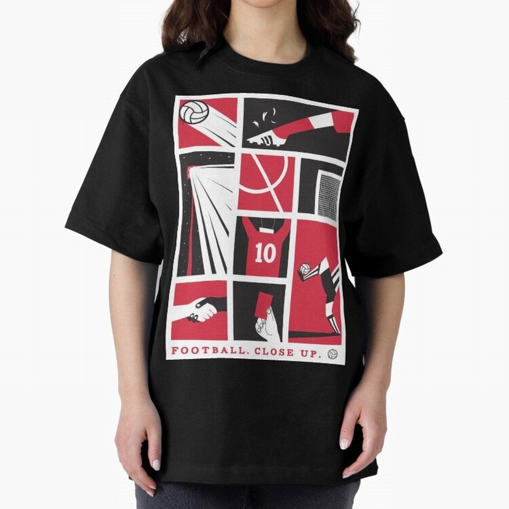 World Cup 2026 Soccer Celebration: United Football Fan Art Oversized T-Shirt Relive the Noise and Pride of Global Football Passion for FIFA World Cup 2026 USA Canada Mexico, Driven by Messi and Cristiano Ronaldo, Portugal, Spain and Germany, Fan