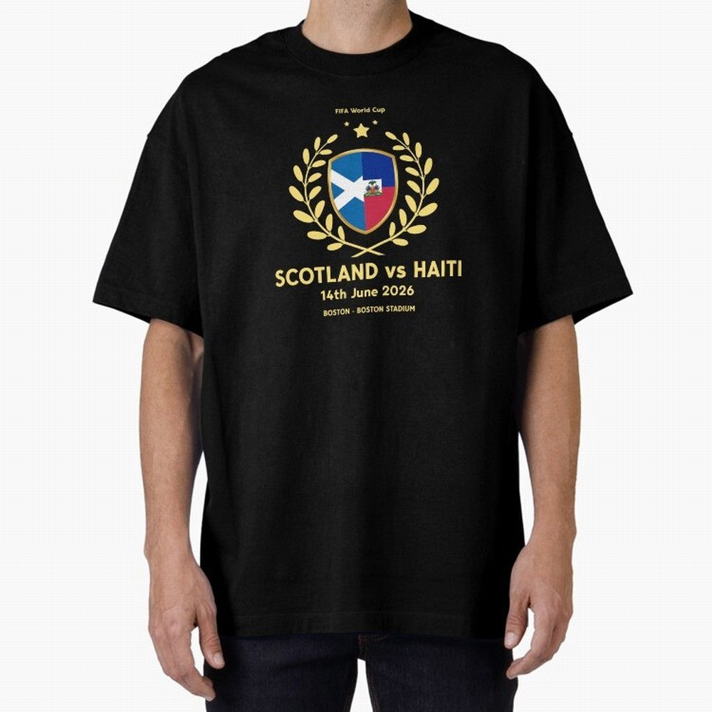 FIFA World Cup - Scotland v Haiti Oversized T-Shirt Join the Countdown to FIFA World Cup 2026 USA Canada Mexico Spirit, Filled with France, Mbappe and Neymar, Game Day Rituals, Football Legends, Country Pride and the Road to the Final; Created for