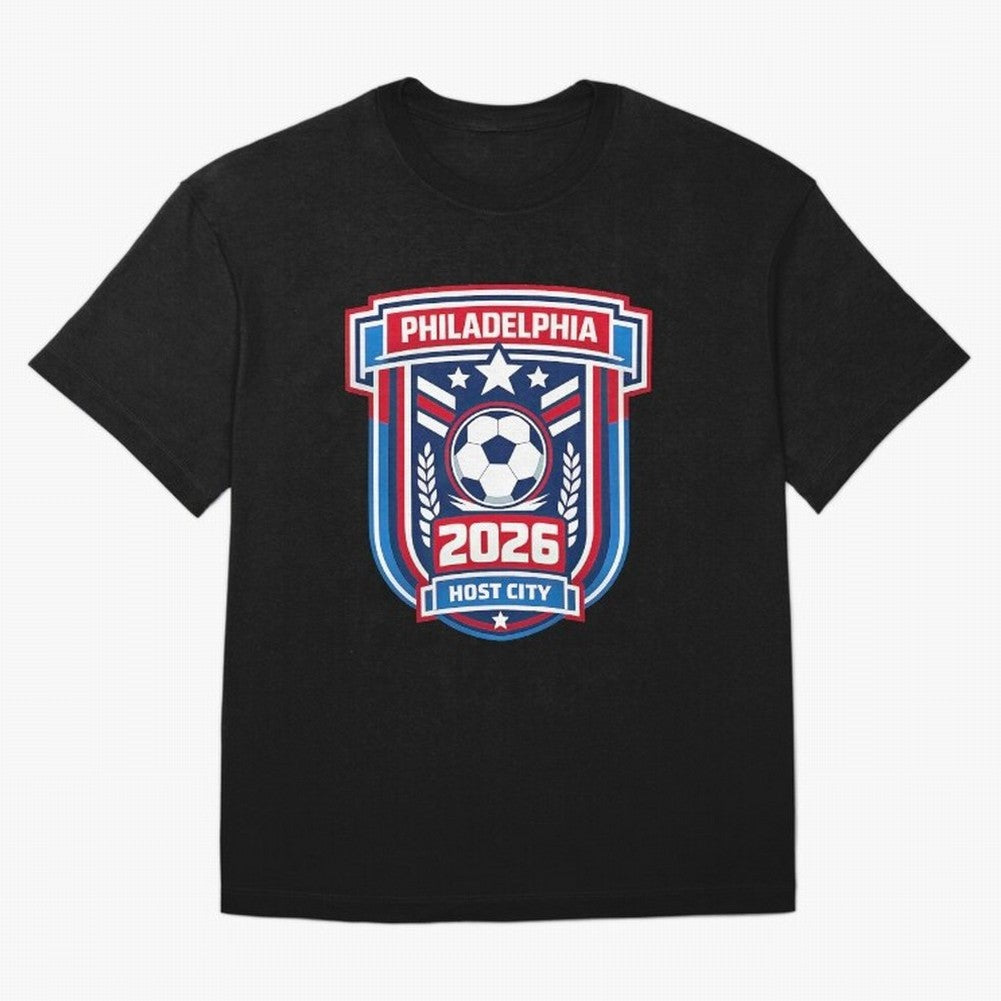 Philadelphia 2026 Soccer Host City Welcoming the World Cup Oversized T-Shirt Support Global Football Passion for FIFA World Cup 2026, Inspired by Mbappe, Argentina, Supporter Pride, Iconic Celebrations, Legendary Names and Global Match Day Energy;