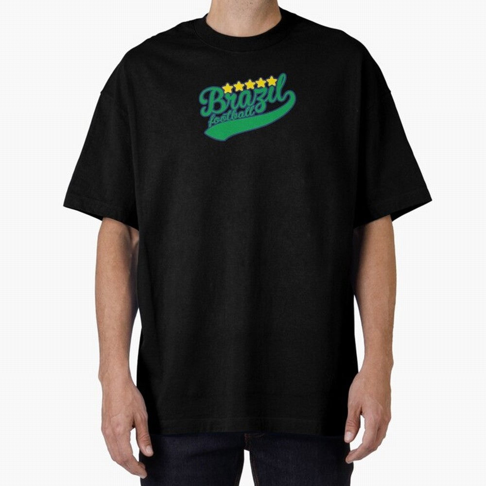 Brazil Soccer Football World Cup Vintage Oversized T-Shirt Back Your Heroes with the FIFA World Cup 2026 Journey through CR7 Highlights, Brazil, Portugal and Argentina Pride, Global Supporter Spirit, Legendary Goals, National Colors and Tournament