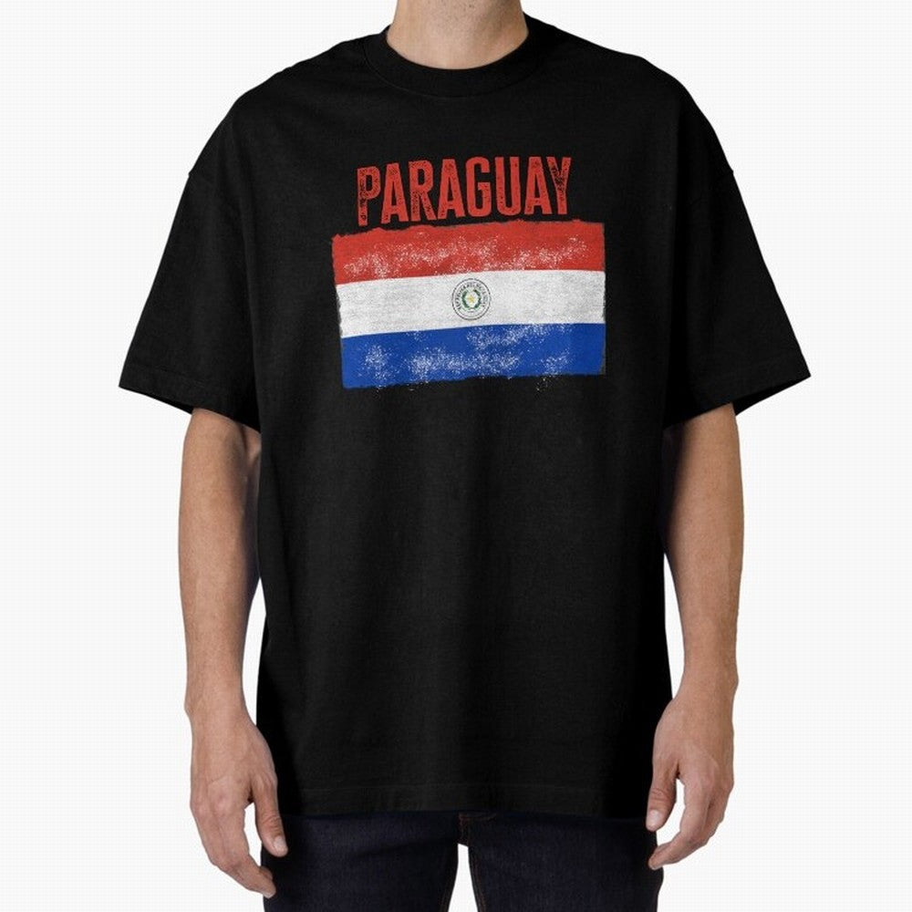 Paraguay Oversized T-Shirt Represent Fans Who Live for FIFA World Cup 2026 Group Stage Spirit, Filled with England, France and Netherlands, Cristiano Ronaldo, Tournament Hype, Historic Matchups, Family Viewing Parties and Global Sports Pride; Ideal