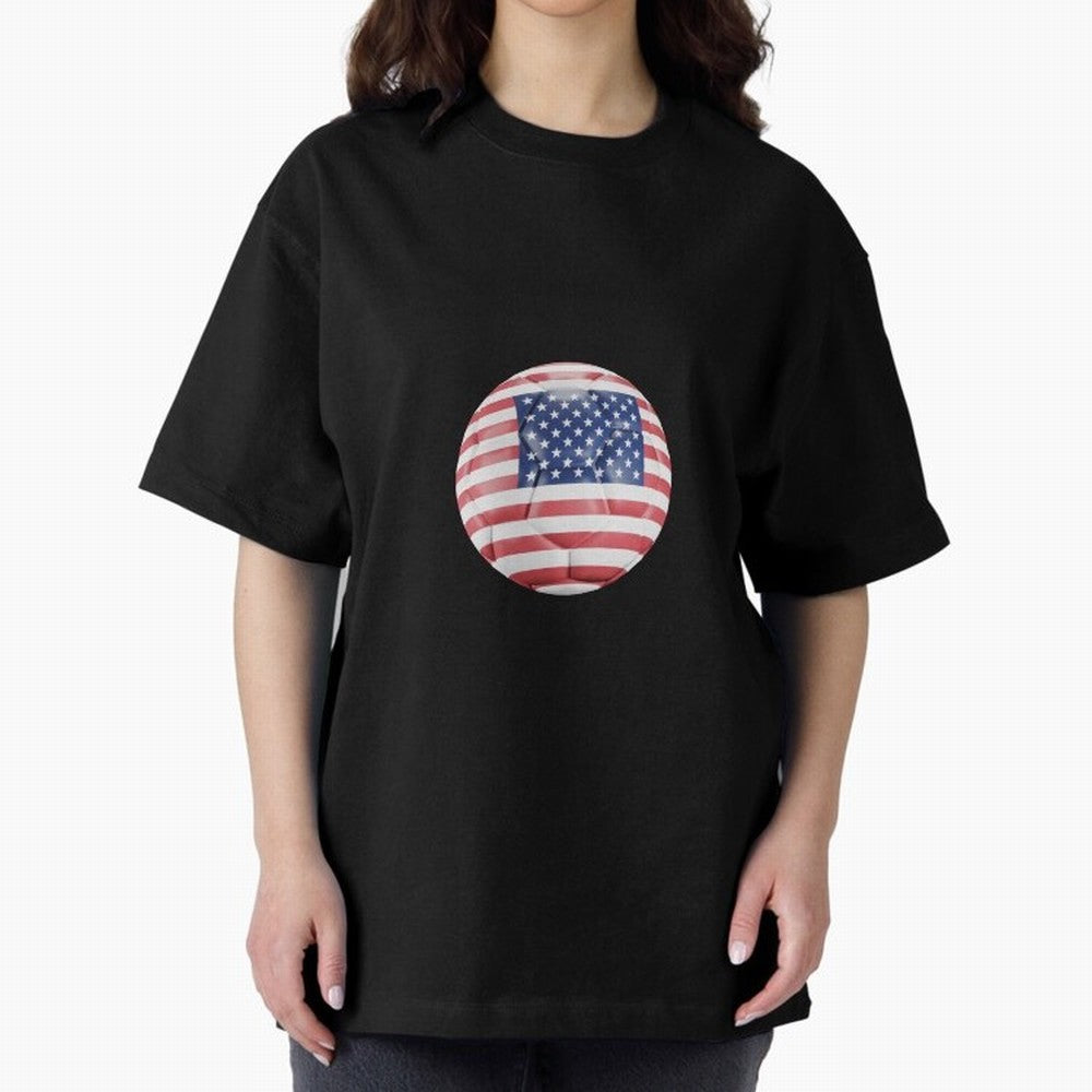 USA Soccer Oversized T-Shirt Capture Stadium Memories from the FIFA World Cup 2026 Group Stage Journey through Messi, Neymar and Mbappe Highlights, Argentina Pride, Champion Mindset, Group Stage Buzz, Knockout Tension and Passionate Fan Culture;