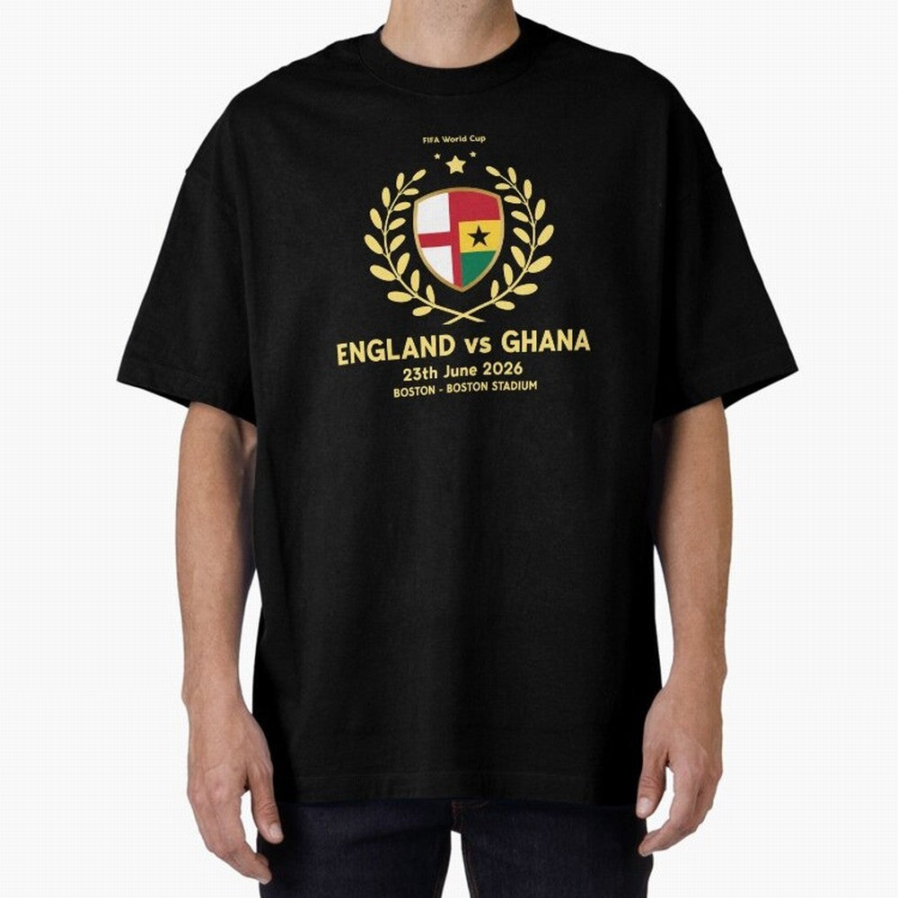 FIFA World Cup - England v Ghana Oversized T-Shirt Bring Match Day Fire to FIFA World Cup 2026 Group Stage Spirit, Made for Spain, Haaland, Football Passion, Legendary Performances, Festival Vibes and Supporter Community; Ideal for Passionate Fans