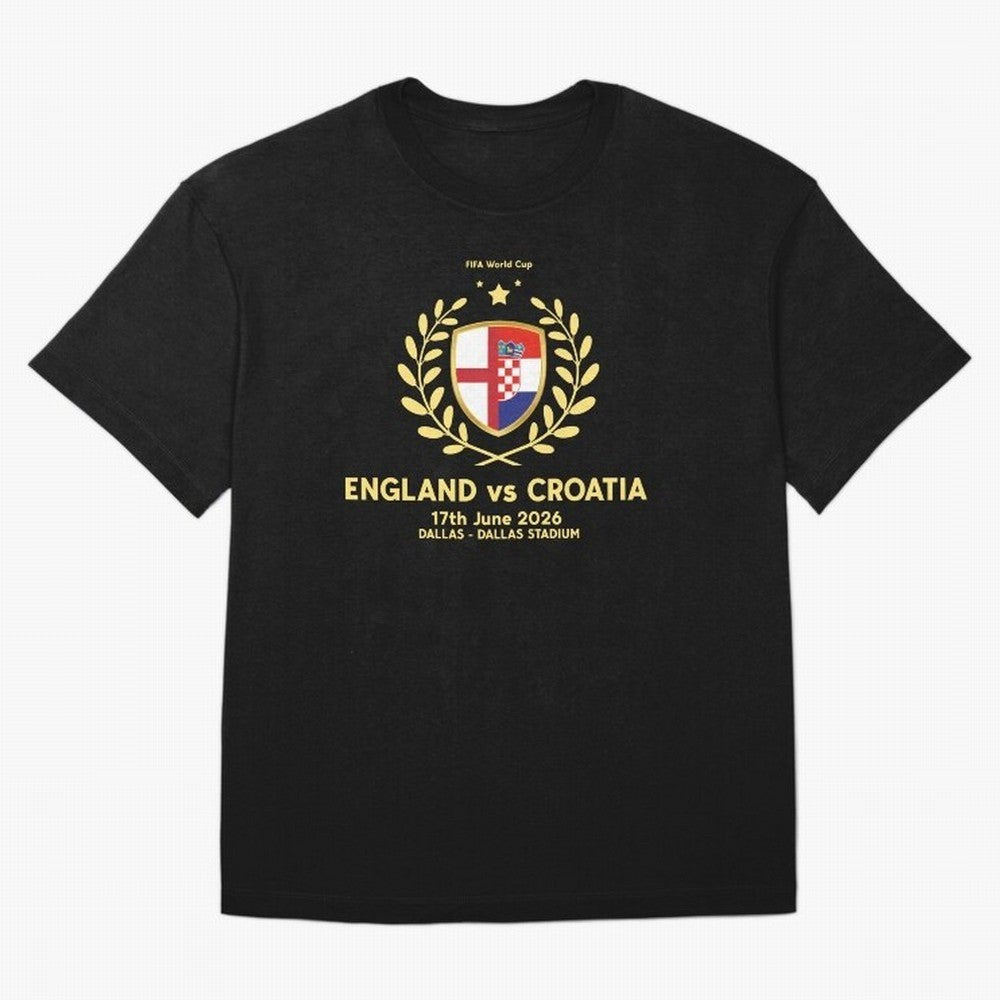 FIFA World Cup - England v Croatia Oversized T-Shirt Make Your Look Match FIFA World Cup 2026 for Fans of Neymar, Haaland and Cristiano Ronaldo and England, Bringing Goal Celebration Energy, Supporter Heritage, Football Icons and Worldwide