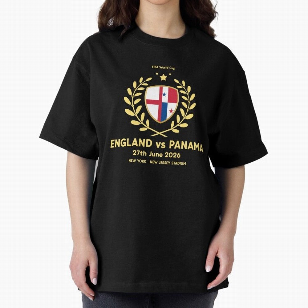 FIFA World Cup - England v Panama Oversized T-Shirt Build FIFA World Cup 2026 Group Stage Connected to CR7 and Messi, Brazil, Portugal and Argentina Energy, Worldwide Fan Energy, Dramatic Goals, Stadium Lights and Championship Celebrations; Ideal