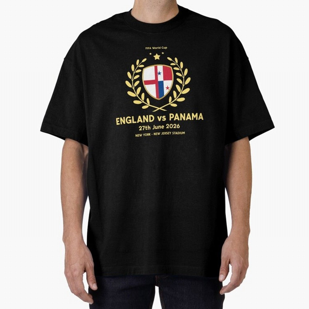 FIFA World Cup - England v Panama Oversized T-Shirt Build FIFA World Cup 2026 Group Stage Connected to CR7 and Messi, Brazil, Portugal and Argentina Energy, Worldwide Fan Energy, Dramatic Goals, Stadium Lights and Championship Celebrations; Ideal