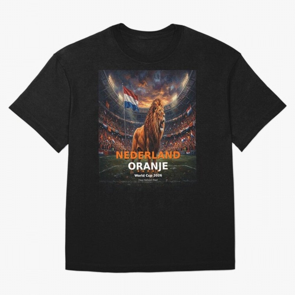 Nederland Oranje - World Cup 2026 Soccer Fan Tee Oversized T-Shirt Back Your Heroes with FIFA World Cup 2026 for Fans of Haaland and Mbappe and Spain and Netherlands, Bringing Stadium Memories, Football Loyalty, International Chants and