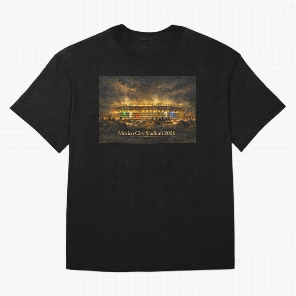 Mexico City Stadium at Night Oversized T-Shirt Wear the Spirit of FIFA World Cup 2026 USA Canada Mexico Filled with Mbappe and Neymar, Argentina, France and Brazil Energy, Stadium Chants, National Pride, Trophy Dreams and Unforgettable Football
